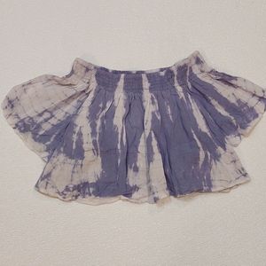 Kiwi and Punch Tie Dye Crop Top Off the Shoulder